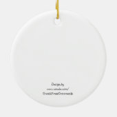 ハチドリの初めてのクリスマスは一緒に最近結婚します セラミックオーナメント (裏面)