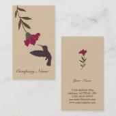 ハチドリの名刺(クリーム) 名刺 (正面/裏面)