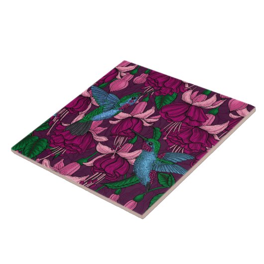 ハチドリの庭 タイル (側面)