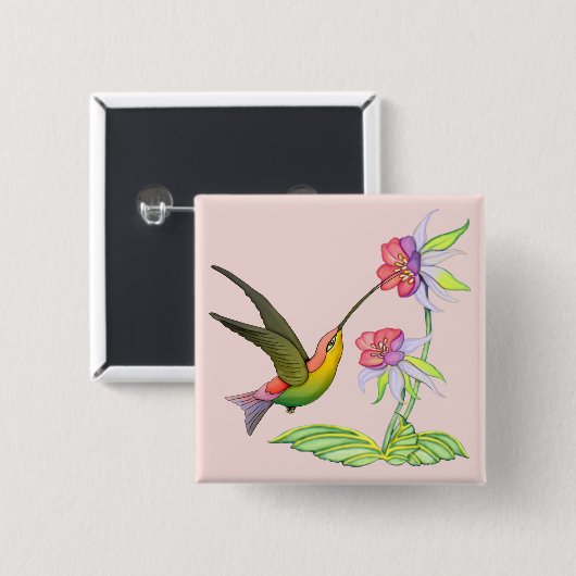 ハチドリの庭 缶バッジ (正面&裏面)