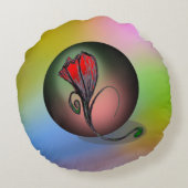 ハチドリの情熱 ラウンドクッション (裏面)