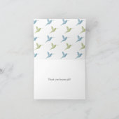 ハチドリの感謝 サンキューカード (内部)