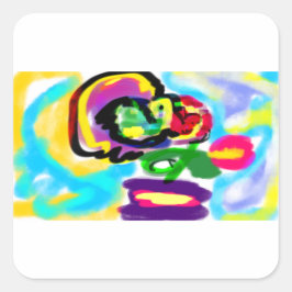 ハチドリの春 スクエアシール