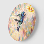 ハチドリの時計の交響曲 ラージ壁時計 (傾斜)