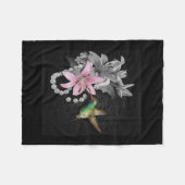 ハチドリの歌 フリースブランケット (正面(横))