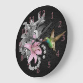 ハチドリの歌 ラージ壁時計 (傾斜)