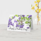 ハチドリの母の日カード カード (黄色い花)