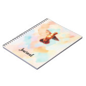 ハチドリの水彩画アート オーダーメイド ノートブック (左側)