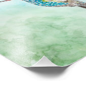 ハチドリの水彩画 フォトプリント            (角)