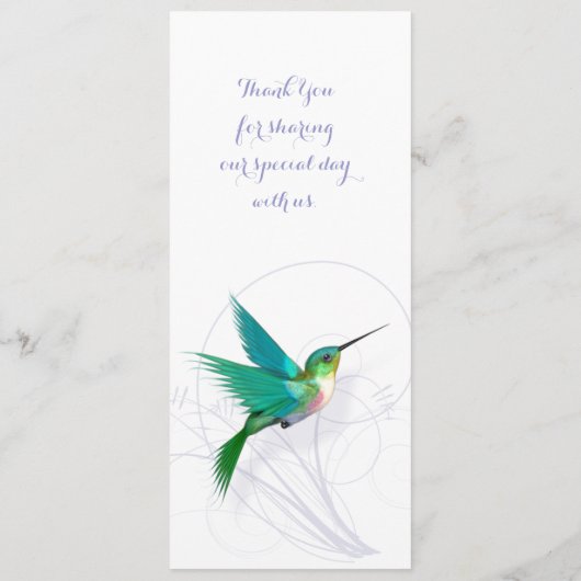 ハチドリの渦巻メニュー メニュー (裏面)