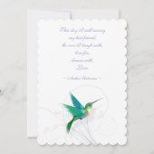 ハチドリの渦巻5x7の結婚式招待状 招待状 (裏面)