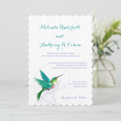 ハチドリの渦巻5x7の結婚式招待状 招待状 (スタンド正面)