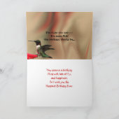 ハチドリの男性のグラフィックはbkgrカスタマイズ サンキューカード (内部)