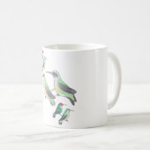 ハチドリの種類の水彩画アート コーヒーマグカップ (正面右)