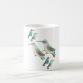 ハチドリの種類の水彩画アート コーヒーマグカップ (中央)