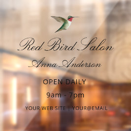 ハチドリの窓がしがみつく ウィンドウサイン