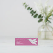 ハチドリの紫色のプロフィールカード スキニー名刺 (スタンド正面)