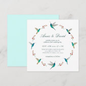 ハチドリの結婚式招待状 案内状 (正面/裏面)
