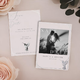 ハチドリの結婚式 セイビザデート(Save the Date)フォトオーバーレイ 箔招待状