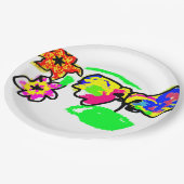 ハチドリの結婚式 ペーパープレート (アングル)