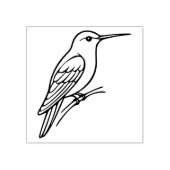 ハチドリの線画 - 鳥のイラスト ラバースタンプ (インプリント)
