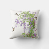 ハチドリの花の枕 クッション (裏面)