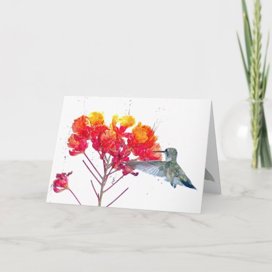 ハチドリの花カード カード (正面)