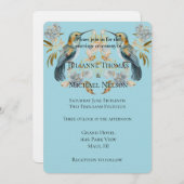 ハチドリの花結婚の花 招待状 (正面/裏面)