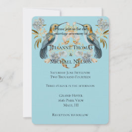 ハチドリの花結婚の花 招待状