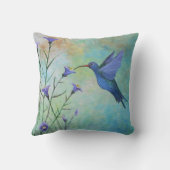 ハチドリの芸術の枕 クッション (裏面)