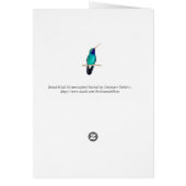 ハチドリの葉の広い鳥が止まっている (裏面)