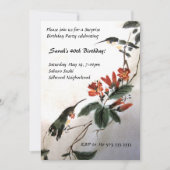 ハチドリの誕生日の招待状 招待状 (正面)