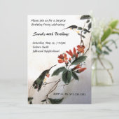 ハチドリの誕生日の招待状 招待状 (スタンド正面)