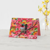 ハチドリの避難所の幸せな母の日カード カード (黄色い花)