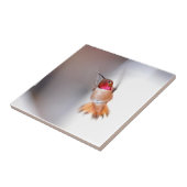 ハチドリの飛んでいるな写真 タイル (側面)