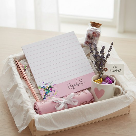 ハチドリの飛沫カスタマイズ ノートパッド