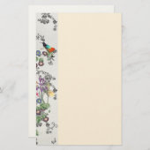 ハチドリの鳥によっては文房具が開花します 便箋 (正面/裏面)