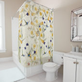 ハチドリの鳥のラッパスイセンによってはシャワー・カーテンが開花します シャワーカーテン (インサイチュ)