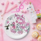 ハチドリの鳥の庭によっては紙皿が開花します ペーパープレート (パーティー)