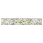 ハチドリの鳥の花のシダのテーブルのランナー ロングテーブルランナー (横)