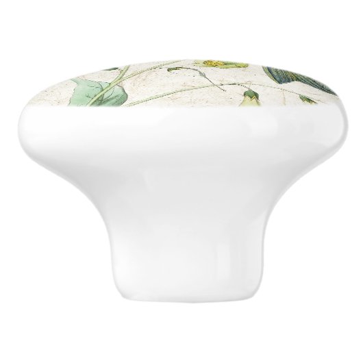 ハチドリの鳥の花の動物の陶磁器の引きのノブ セラミックノブ (側面)