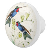 ハチドリの鳥の花の動物の陶磁器の引きのノブ セラミックノブ (右)