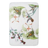 ハチドリの鳥の花の野性生物の動物のバス・マット バスマット (正面縦)