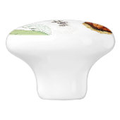 ハチドリの鳥の花の野性生物の動物の引きかノブ セラミックノブ (側面)