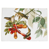 ハチドリの鳥の花のAudubonのギフトバッグ ラージペーパーバッグ (裏面)