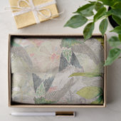 ハチドリの鳥の花動物のティッシュペーパー 薄葉紙 (ギフト)