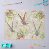 ハチドリの鳥の花動物のティッシュペーパー 薄葉紙 (クラフト)