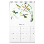 ハチドリの鳥の花動物2019の2020カレンダー カレンダー (3月 2027)
