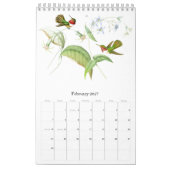 ハチドリの鳥の花動物2019の2020カレンダー カレンダー (2月 2027)