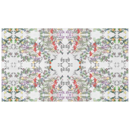 ハチドリの鳥の花園のテーブルクロス テーブルクロス (正面(横))